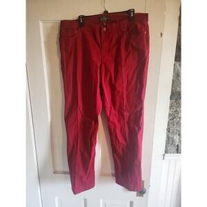 LRL Lauren Jeans Co. Womens Red Denim Jean Size 20w Modern Stretchy